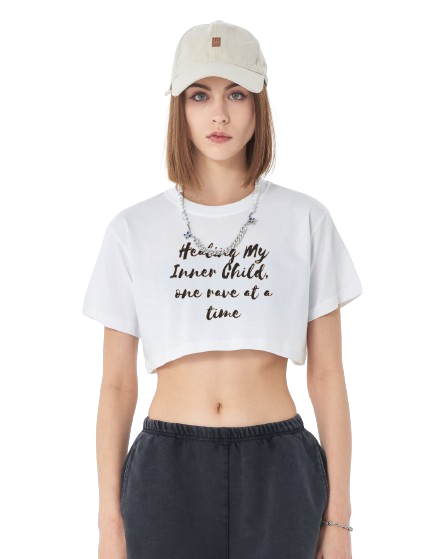 One Rave At A Time Crop Tee - Garden Of EDM