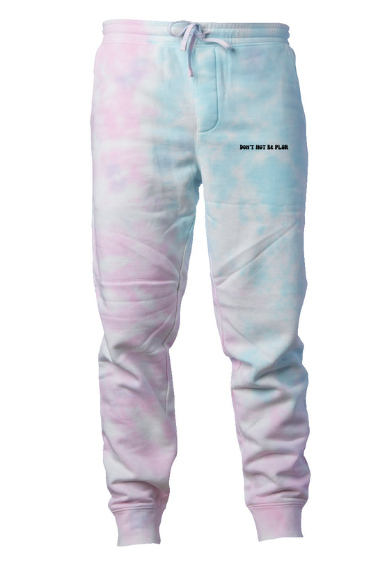 Don't Not Be PLUR Embroidered Cotton Candy Tie Dye Pants