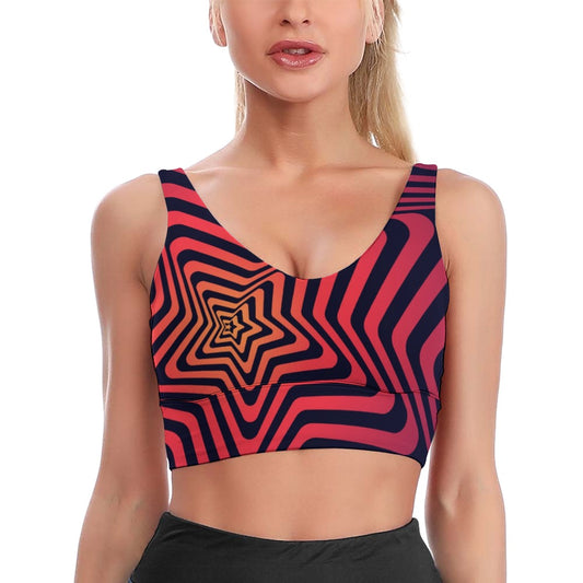 Red Illusions Rave E.N.E.R.G.Y Crop Top - Garden Of EDM