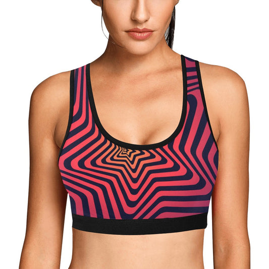 Red Ilusions Rave E.N.E.R.G.Y Sports Bra - Garden Of EDM