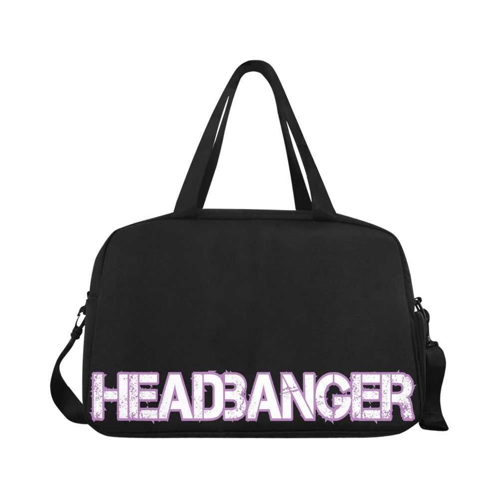 HeadBanger BlK Travel Bag with shoe compartment (Black) - Garden Of EDM